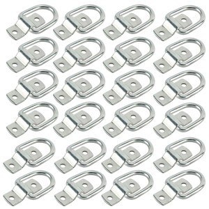 24 Pcs D Ring Tie Downs 1 4 Truck Car Trailer Tie Down Strap Chain Rope Rings Ebay