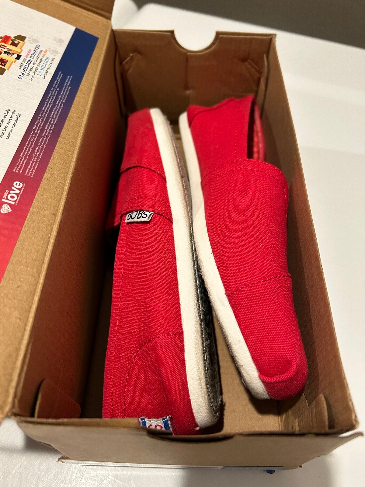 Skechers BOBS Red shoes Flats Memory Foam Used Once