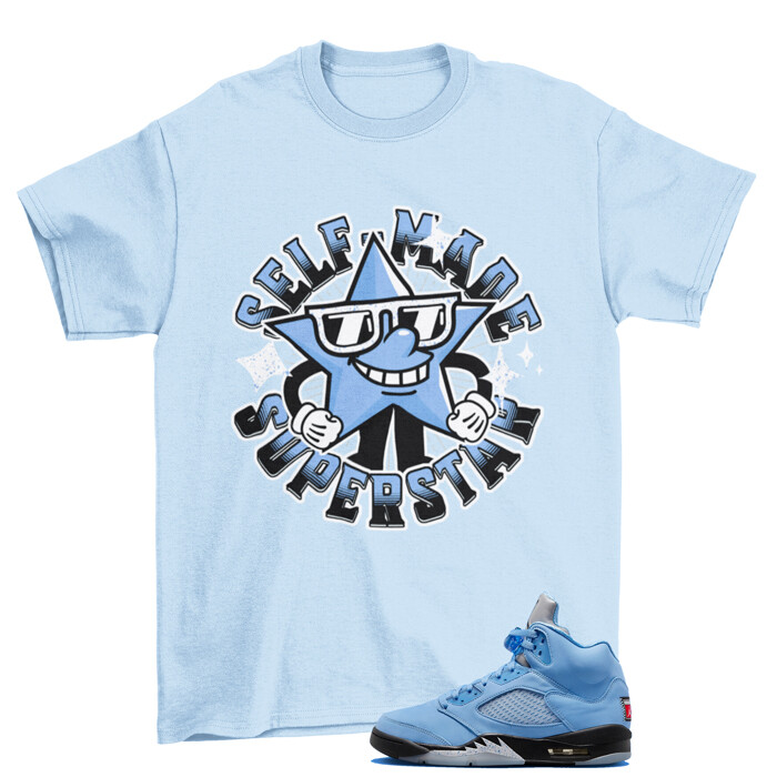 Self Made Shirt Blue to Match Jordan Retro University Blue DV1310-401