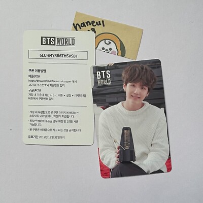 BTS WORLD OST SUGA Official Game Coupon Double Sided Photocard