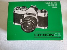 Chinon cs camera VINTAGE. BLACK in original box with manual. Sunpack softlight