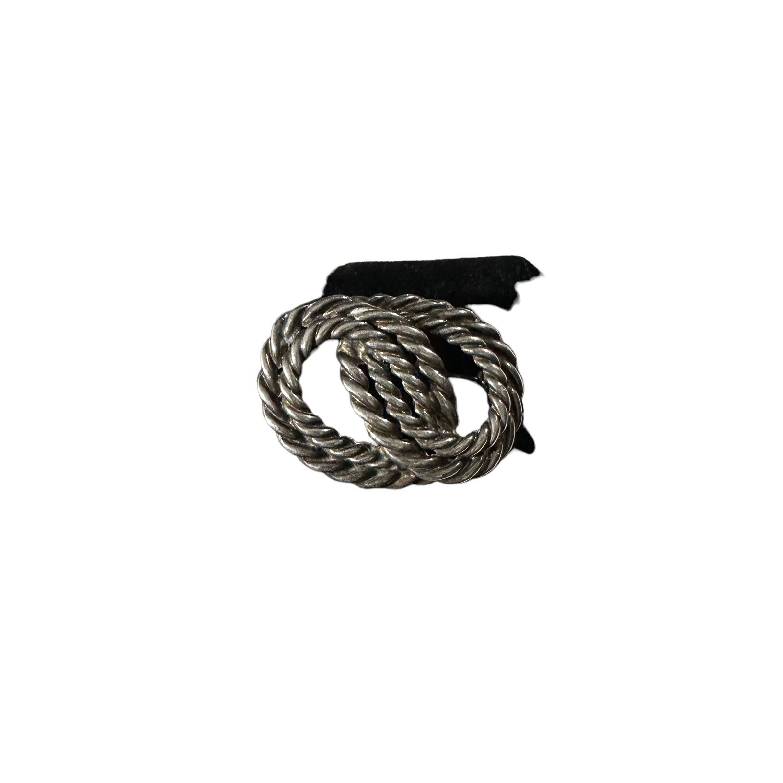 Vintage Silver Tone Solid Roped Infinity Knot Fig… - image 4