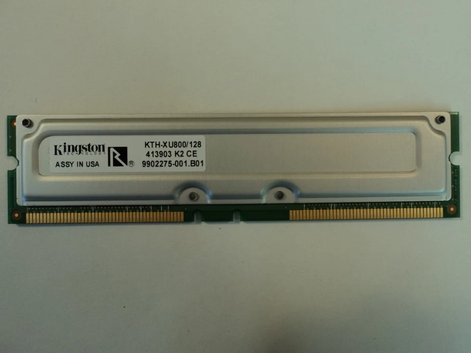 Kingston RAM Memory Module 128MB PC800 RDRAM 184-Pin RAMBUS KTH-XU800-128 - Image 3 of 4