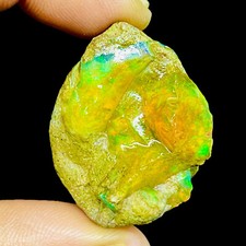 69.10 Cts Natural Ethiopian Opal Rough 35x29mm Huge Untreated Loose Gemstone