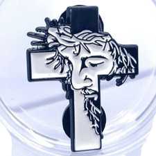 NEW Jesus Cross Crown Novelty Enamel Lapel Pin Funny Backpack Collar Hat Jewelry