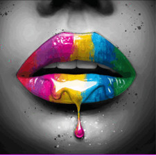 Wall Décor Patrice Murciano Lips Canvas Wall Art Print Stretched On Pine Frame