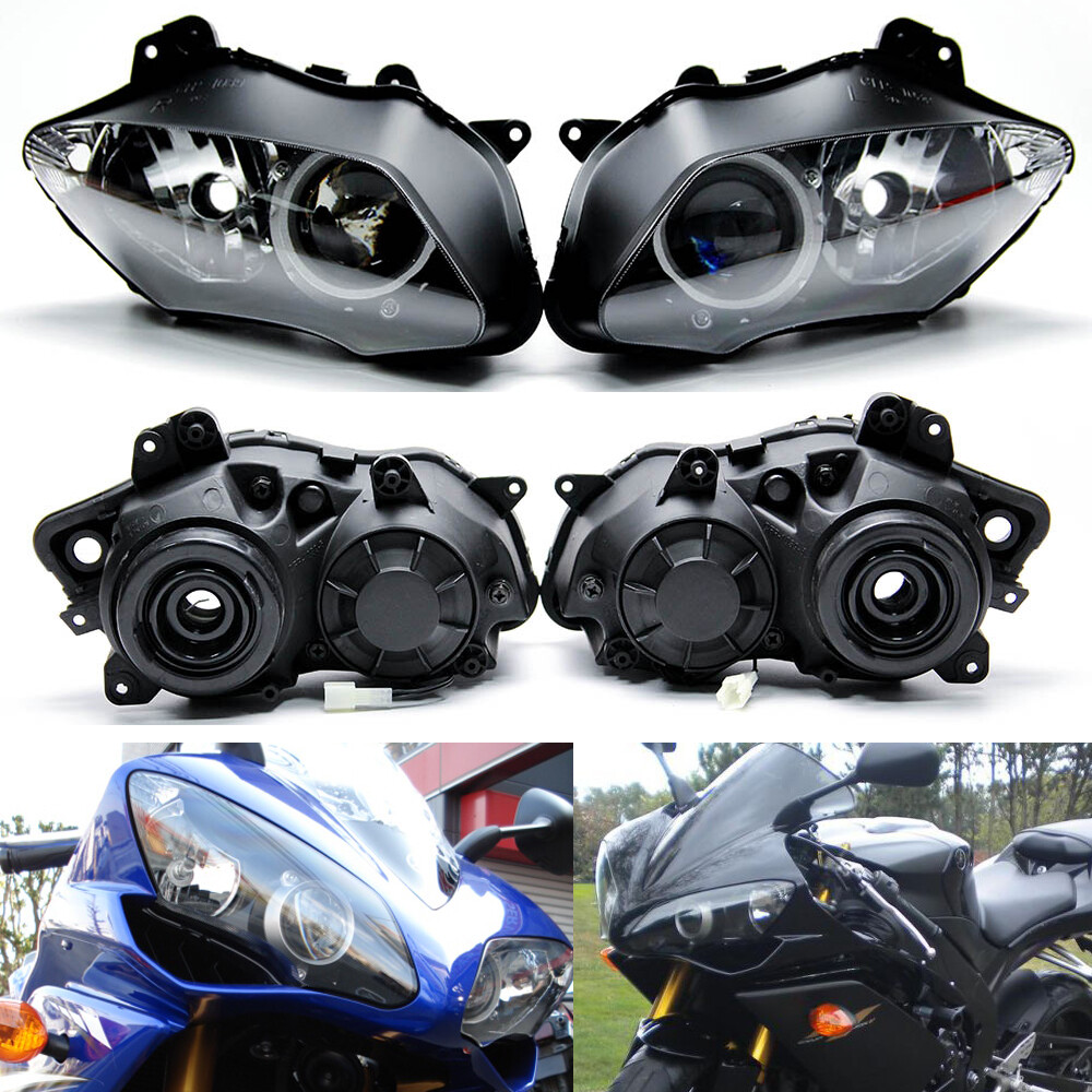 Clear Lens Headlight Head Lamp Assembly Fits For Yamaha YZF R1 YZF
