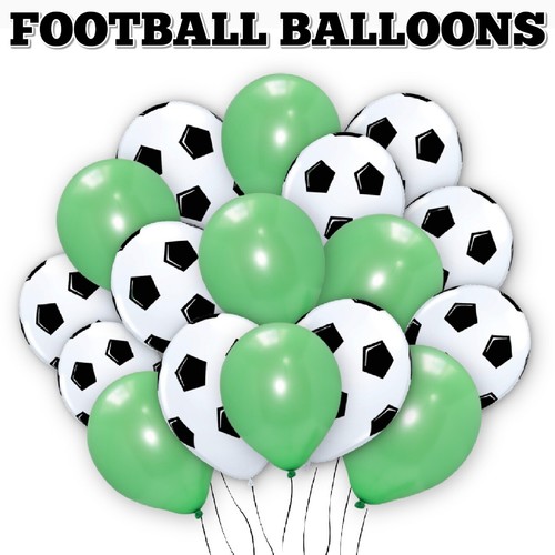 Football Balloons HELIUM Soccer Balls PRINTED Balloon LATEX Match Party Decor UK - Picture 11 of 21