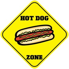 Aluminum Crossing Sign Hot Dog Zone Cross Xing Style B Diamond Street Signal