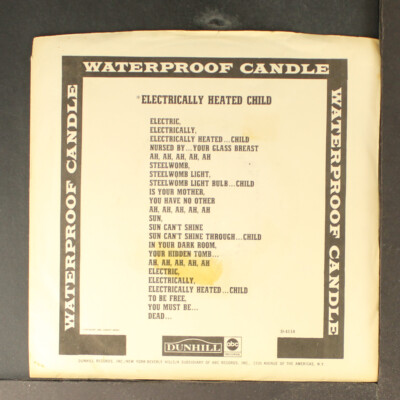 英7” The Waterproof Candle Electrically Heated Child RCA1717 RCA Victor /00080 WATERPROOF CANDLE: electrically heated child / saturday morning