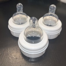 DR BROWNS Natural Flow Wide Bottle Replacement Rings Tops Nipples- Lot of 3