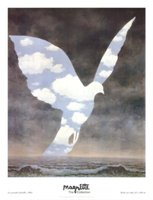 RENE MAGRITTE La Grande Famille 51.5'' x 39.5'' Offset Lithograph 1998 Surrealism