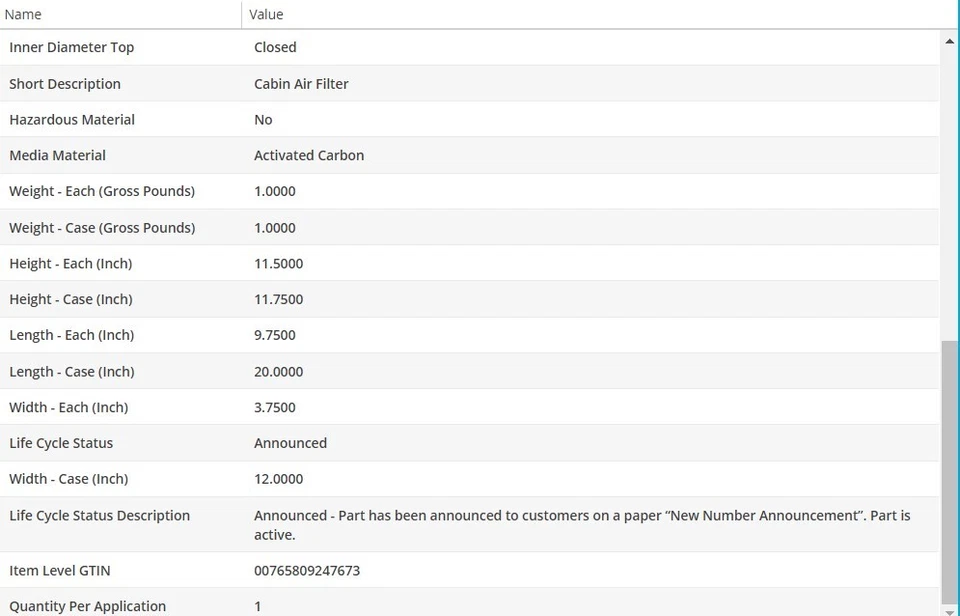 Filtro de aire de cabina WIX para MERCEDES-BENZ C230 1996-2000 L4-2,3 L Foto 4 de 4