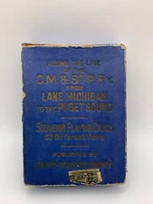 Vintage Souvenir Playing Cards, C.M. & St.P.Ry, Lake Michigan to Puget Sound