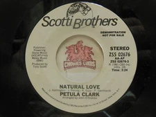 Promo! Petula Clark – Natural Love / Mono, 45 RPM VG+ (1M)