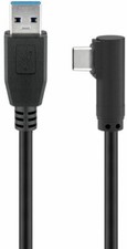 Goobay Cavo USB 3.0 USB-C™ Maschio 90° a USB-A Maschio 1m Nero