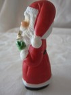 1970 FLAMBRO Ceramic Santa Claus with Wreath & Star Christmas Figurine Ornament — photo 4