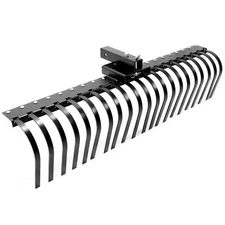 60" Black Landscape Rake 3 Point fits for ATV UTV SXS Compact Tractors  2" Hitch