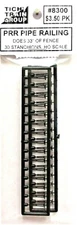 HO Scale Tichy Train Group 8300 Pennsylvania Railroad-Style Pipe Rail Stanchions