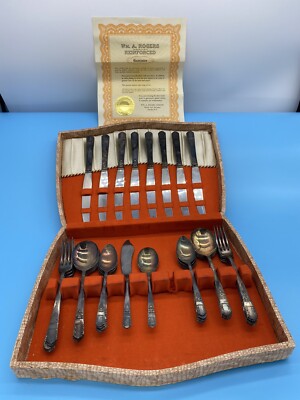 【 ヴィンテージ銀カトラリー 】　WM.A ROGERS/ONEIDA Wm A Rogers Oneida Ltd 34 Pc Vintage Rare | eBay