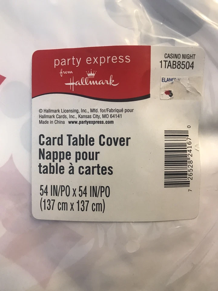 Cubierta de mesa de plástico con temática de fiesta de cumpleaños Hallmark Casino Foto 3 de 3