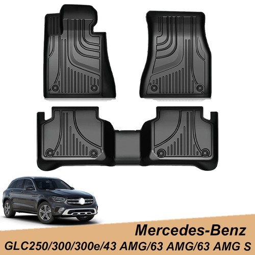 For MercedesBenz GLCCLass 20162023 Car Floor Mats Full Set Rubber