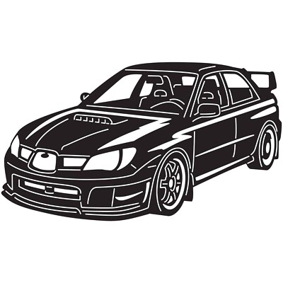 DXF SVG PDF JPG For CNC Laser Plasma Cut Wood Router- JDM Car 27 - Ready to Cut