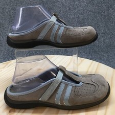 Predictions Sandals Womens 8 Casual Slip On TStrap Mary Jane Mule Taupe Suede