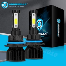 4-sides HB1 9004 LED Headlight Bulbs Conversion Kit High Low Dual Beam 6000K 2x