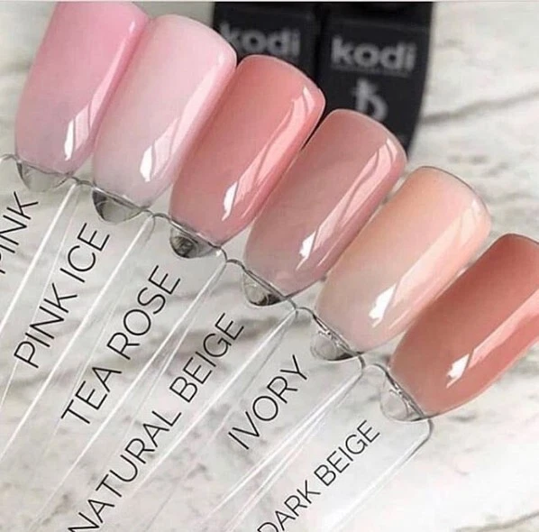 Base de goma natural camuflaje desnudo base abrigo rosa cubierta francesa arte en uñas Foto 3 de 4