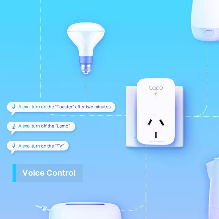 TP-Link Tapo P100 Smart Wifi Power Socket Plug Google Alexa  Smart Home 4 Pack — image 6