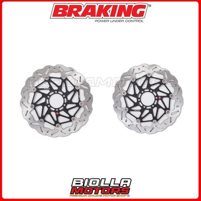 FRONT BRAKE DISC KIT BRAKING DUCATI MONSTER 620 2005 - [FLOATING WAVE] WK