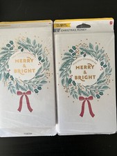 Christmas Money Gift Cards 12 American Greetings Festive Wreath Design Envelopes