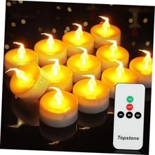 CR2450 Battery Operated Flickering Flameless Candles with Warm Yellow