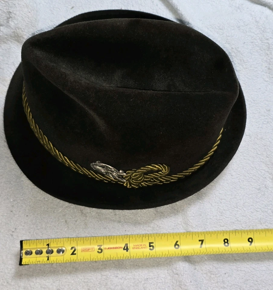 Vintage Men’s Mayser Fedora German Handcrafted Wool Hat Rope Accent Elk - Great - Image 4 of 4