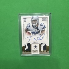 2013 Terrance Williams National Treasures Dual Relic Auto Rc Patch /25 Cowboys