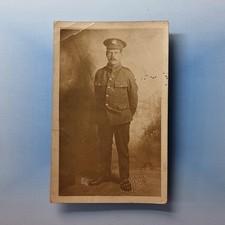 WW1 Military Postcard C1916 Real Photo Ipswich Suffolk Tommy Protrait