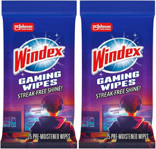 Windex Gaming Cleaning Wipes, Pre-Moistened Wipes to Instantly Clean All Gaming
