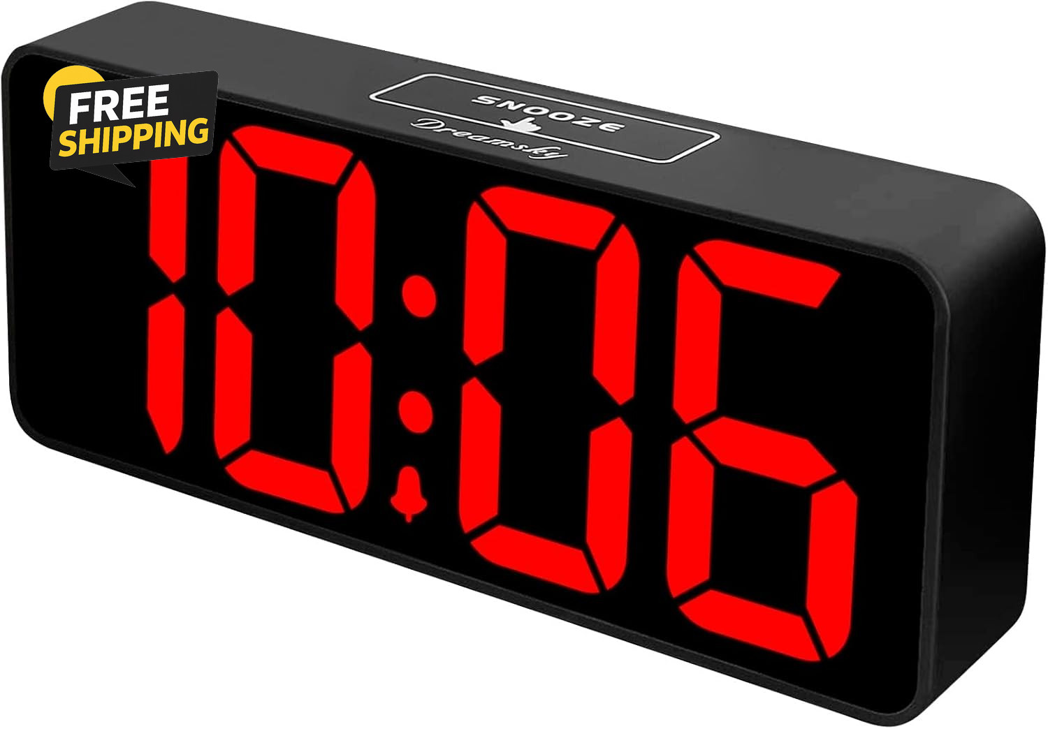 Large Digital Alarm Clock Big Numbers for Seniors & Visually Impaired, 9 Inches