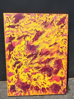 40''X30'' Acrylic Painting By Mercedes Shaffer ''STEADY'' 2014 MSRP $3500.00