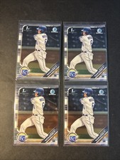 (4) 2019 1st Bowman Chrome Michael Massey Kansas City Royals