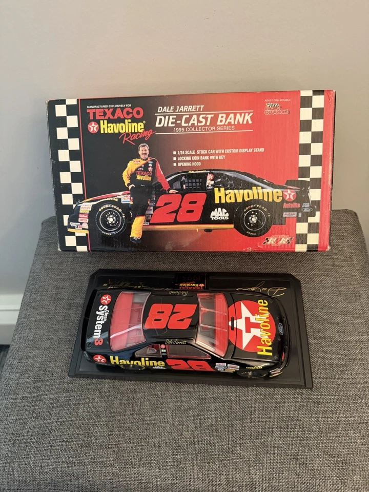 1995 Dale Jarrett #28 Havoline Texaco 1/24 Diecast Bank Racing Champions NASCAR - Image 4 of 4