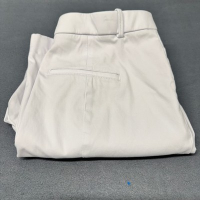 Spanx Stretch Twill Pants Womens XL White Slim Straight Slimming + Pockets