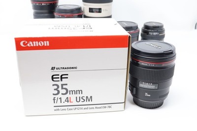 MINT Canon EF 35mm f/1.4L USM Lens MINT Box + Both Caps