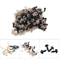 100pcs Black Plastic Doll Eyes For Teddy Bear Toys Animal Felting DIY Craft NEXT