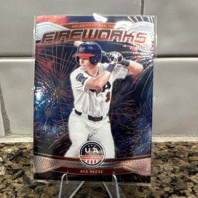 Panini 2026 Stars & Stripes Prizm Fireworks Ace Reese #7 USA Baseball