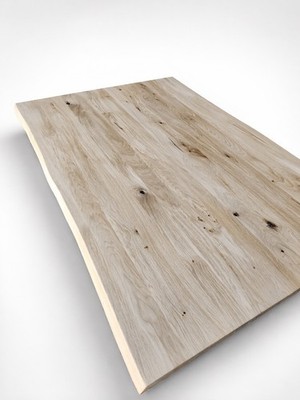 Massiver Ersatz unbehandelte Eiche Tischplatte Arbeitsplatte Live Edge Sondermaß  