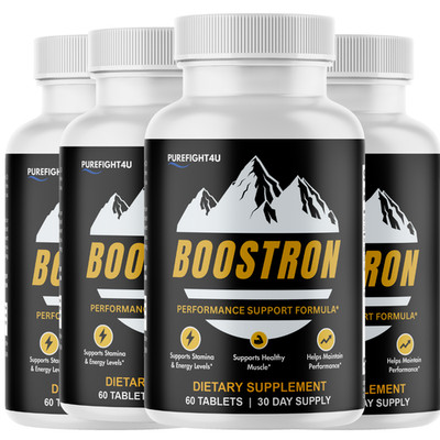 Boostron Supplement   Supports Stamina & Energy Formula | 4 Bottles