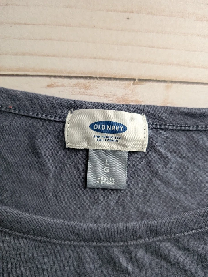 Top informal de manga larga para mujer talla grande azul peplum azul marino antiguo Foto 2 de 4