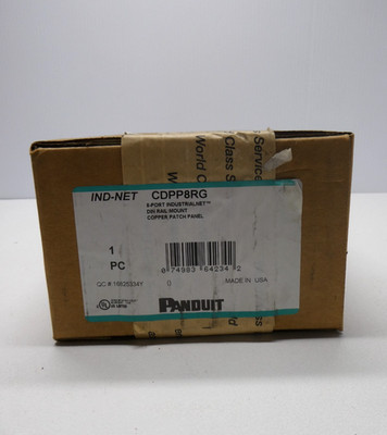 Panduit CDPP8RG Patch Panel, Modular Patch Panel, 8 Ports ''NIB''
